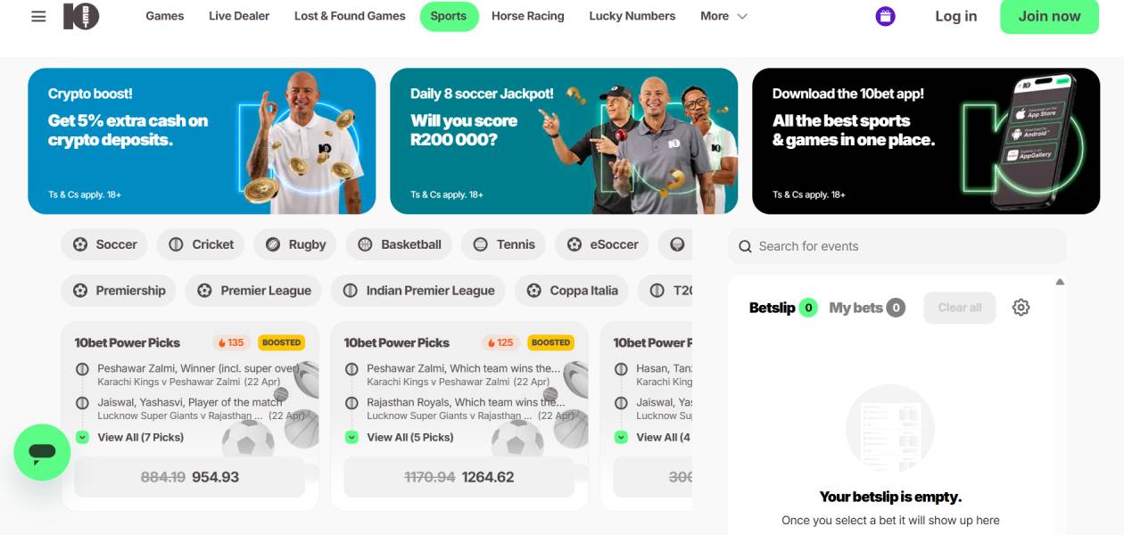 10bet sports betting South Africa