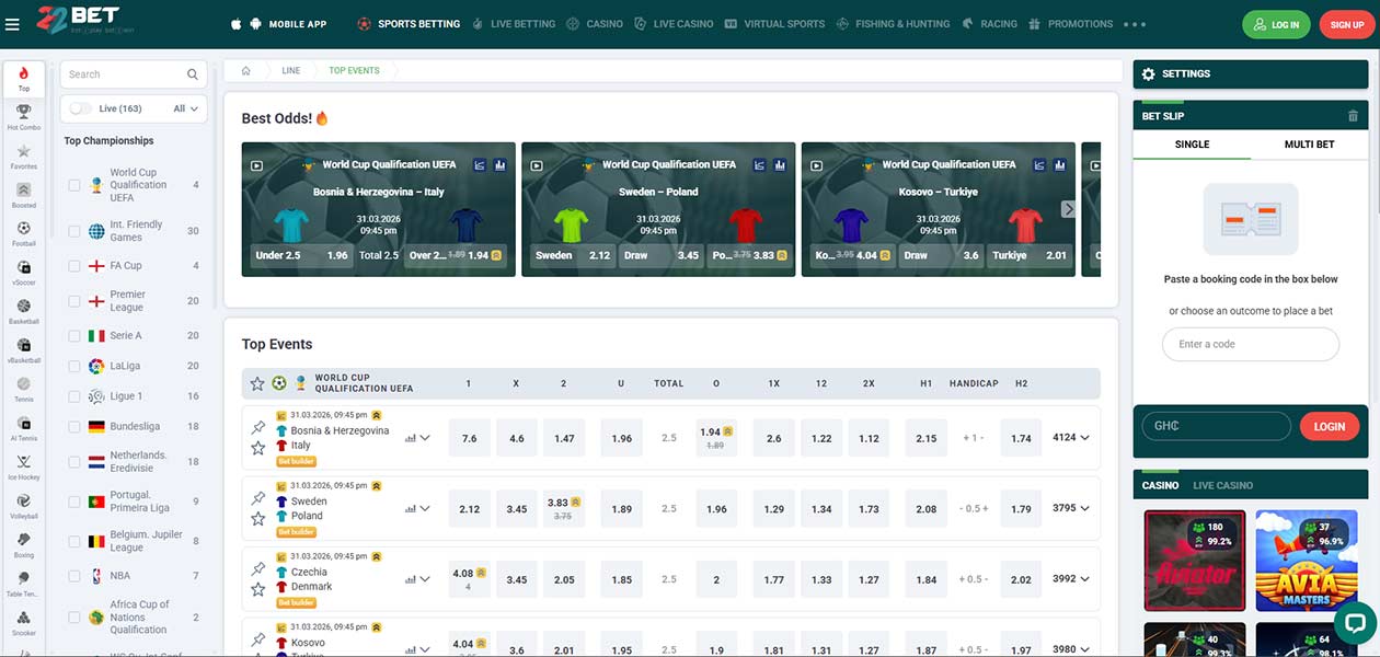 22Bet sports betting South Africa