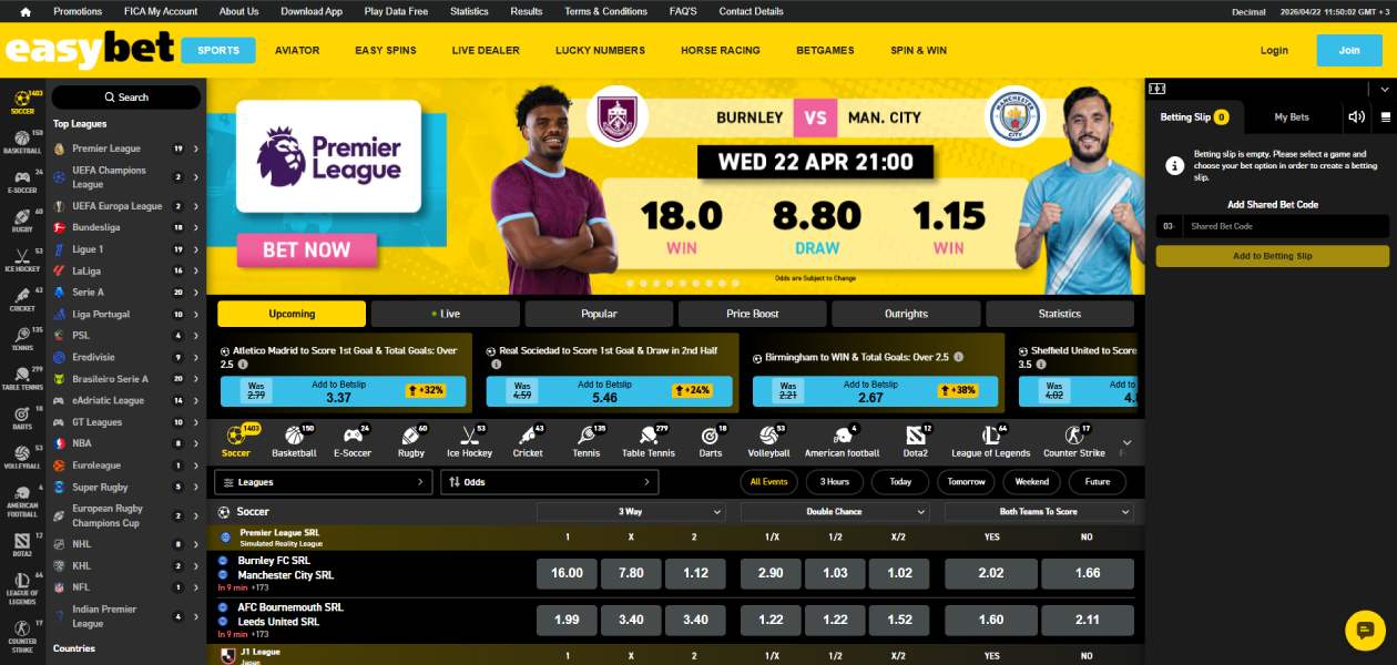 Easybet sports betting South Africa